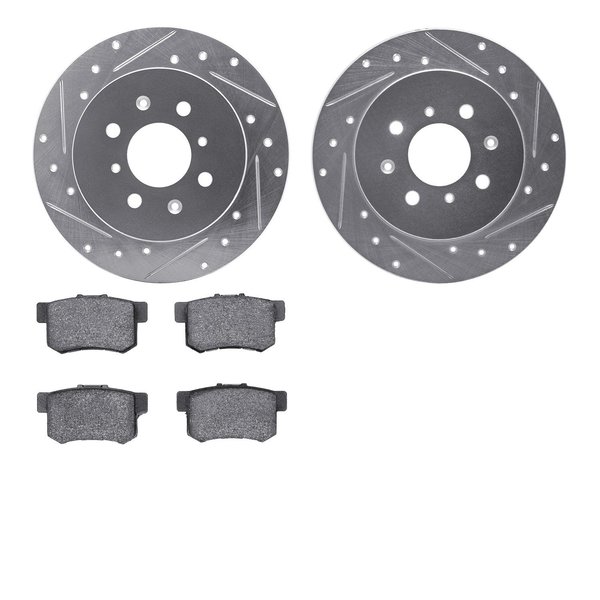 Dynamic Friction Co 7502-59034, Rotors-Drilled and Slotted-Silver with 5000 Advanced Brake Pads, Zinc Coated 7502-59034